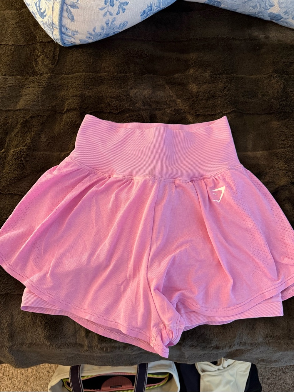 Gymshark Light Pink High-Waist Skort Shorts